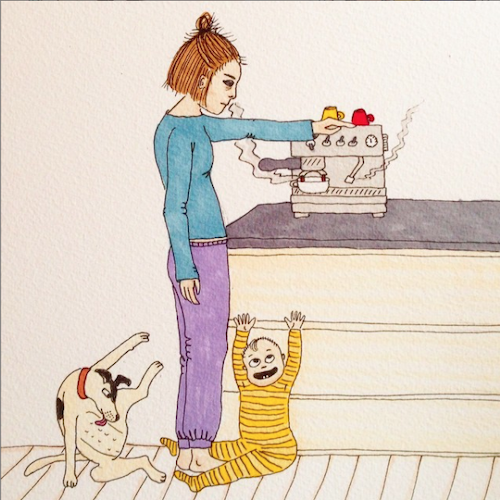 23 Hilarious Illustrations That Show What Parenting Is Really Like coffee